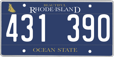 RI license plate 431390