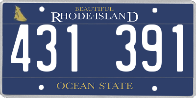 RI license plate 431391