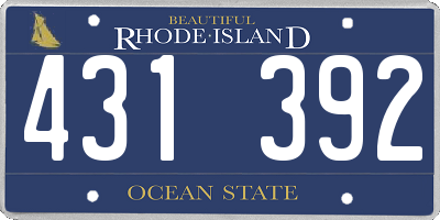 RI license plate 431392