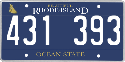 RI license plate 431393