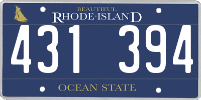 RI license plate 431394