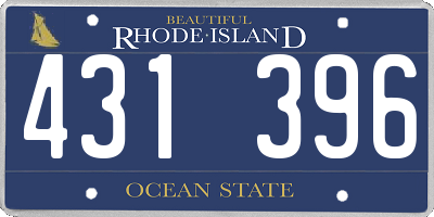 RI license plate 431396