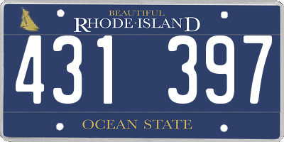 RI license plate 431397