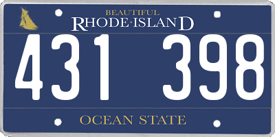RI license plate 431398