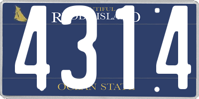 RI license plate 4314