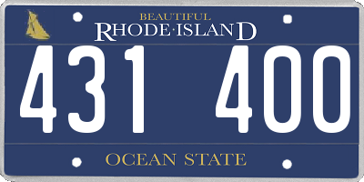 RI license plate 431400
