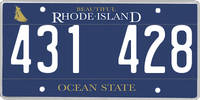 RI license plate 431428