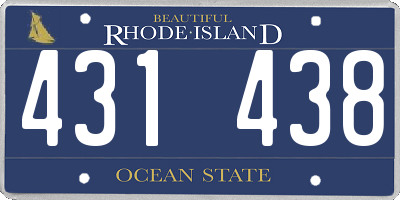 RI license plate 431438