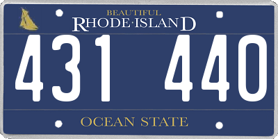 RI license plate 431440