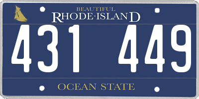 RI license plate 431449