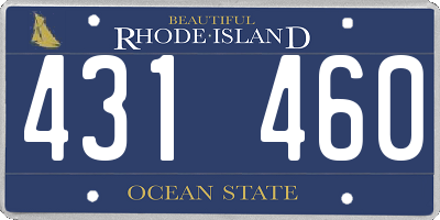 RI license plate 431460