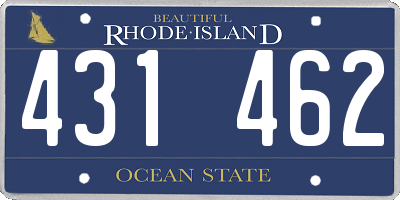 RI license plate 431462