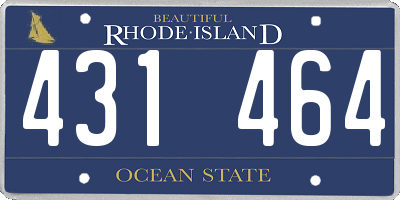 RI license plate 431464