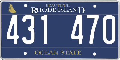 RI license plate 431470