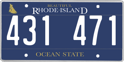 RI license plate 431471