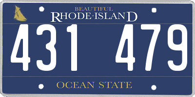 RI license plate 431479
