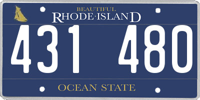 RI license plate 431480