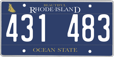 RI license plate 431483