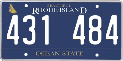 RI license plate 431484