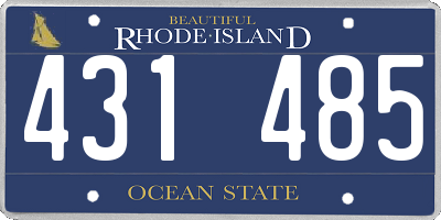 RI license plate 431485
