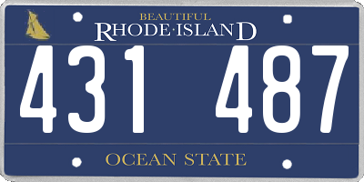 RI license plate 431487