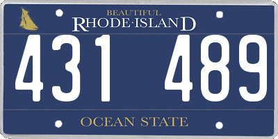 RI license plate 431489