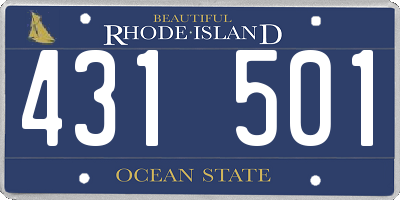 RI license plate 431501