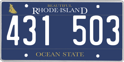 RI license plate 431503