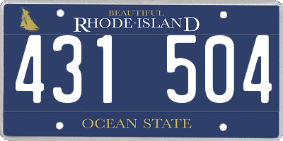RI license plate 431504
