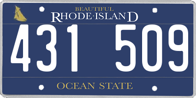 RI license plate 431509