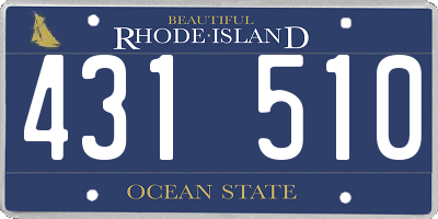 RI license plate 431510