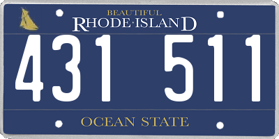 RI license plate 431511