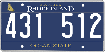RI license plate 431512