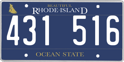 RI license plate 431516