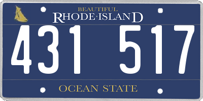 RI license plate 431517