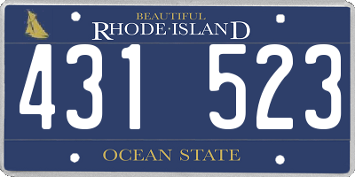 RI license plate 431523