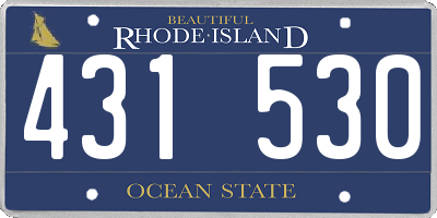 RI license plate 431530