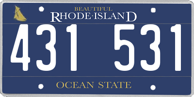 RI license plate 431531