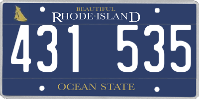 RI license plate 431535