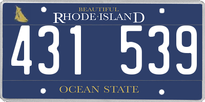 RI license plate 431539