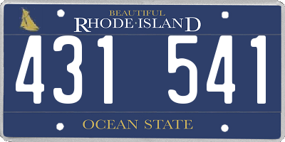 RI license plate 431541