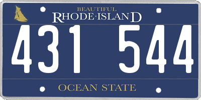 RI license plate 431544