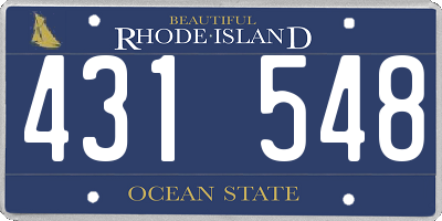 RI license plate 431548