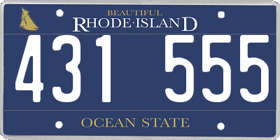 RI license plate 431555