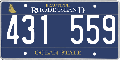 RI license plate 431559