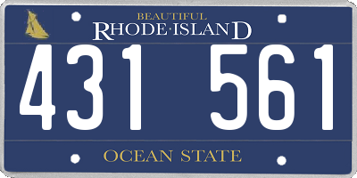 RI license plate 431561