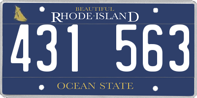 RI license plate 431563