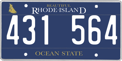 RI license plate 431564