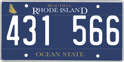 RI license plate 431566