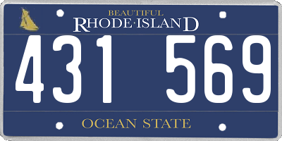 RI license plate 431569